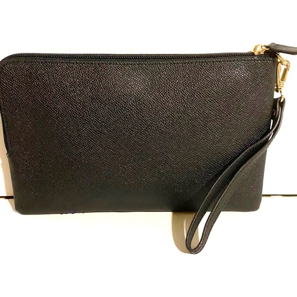 Coach black saffiano leather wristlet - Picture 4 of 6